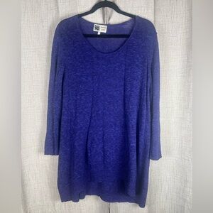 HABITAT Clothes To Live In Sweater Purple Size Large Linen Cotton Oversized NWT